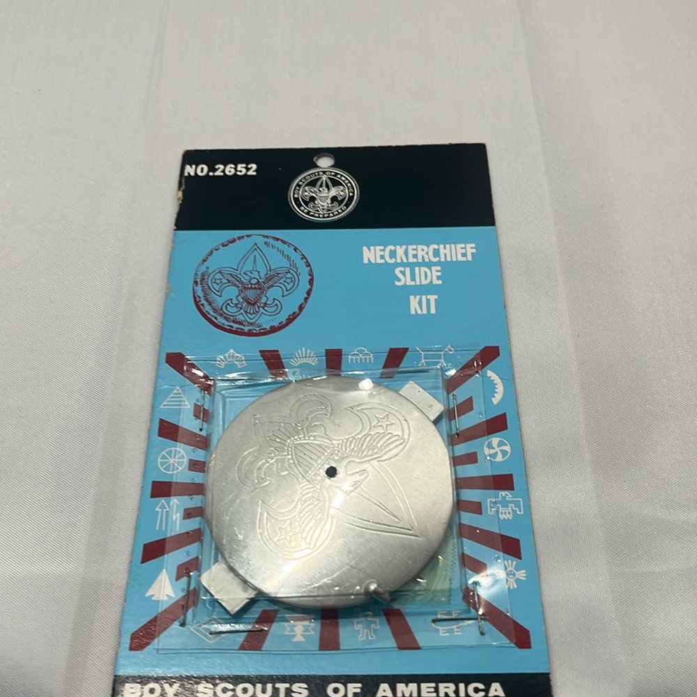 Vintage Boy Scout neckerchief slide kit